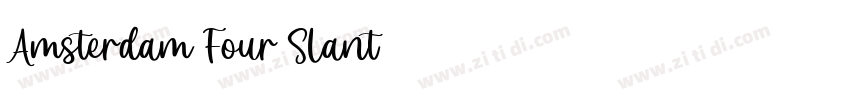 Amsterdam Four Slant字体转换